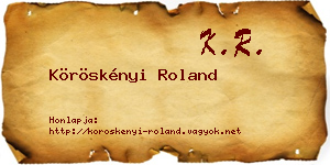 Köröskényi Roland névjegykártya